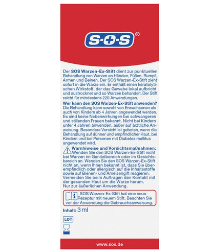 SOS Wart Remover Pen, Warzen-Ex, 1 pc Medical Device
