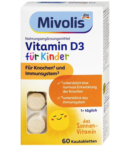 Mivolis Vitamin D3 für Kinder Kautabletten 60 St, 51 g