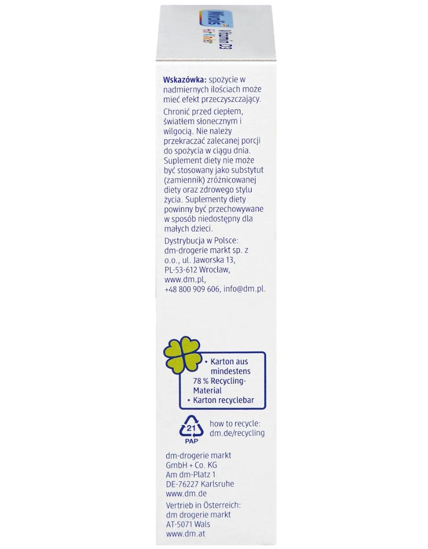 Mivolis Vitamin D3 for Children Chewable Tablets 60 pcs, 51 g