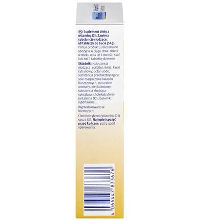 Mivolis Vitamin D3 for Children Chewable Tablets 60 pcs, 51 g