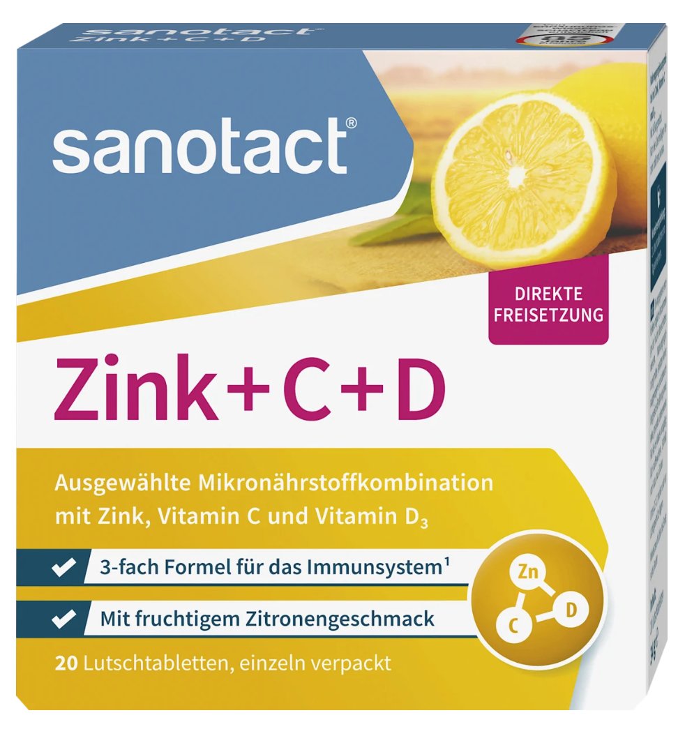 sanotact Zinc + C + D Lozenges 20 pc., 34 g