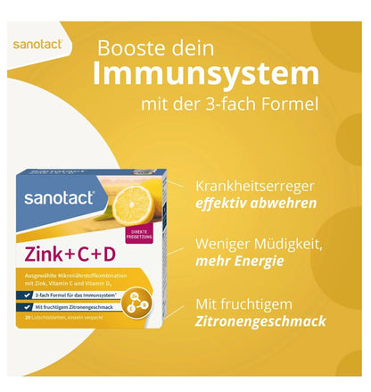 sanotact Zinc + C + D Lozenges 20 pc., 34 g