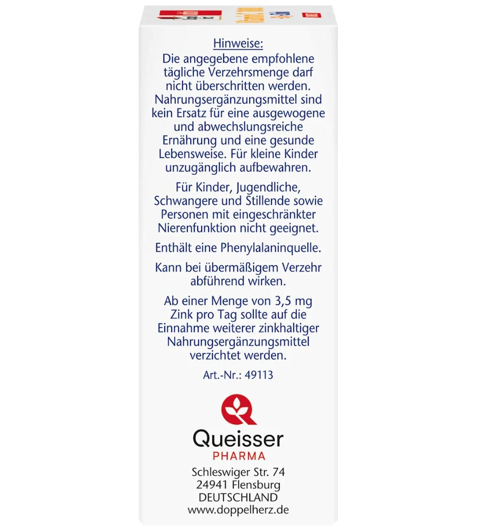 Doppelherz Vitamin C 1000mg + Zinc Direct 20 pc, 60 g