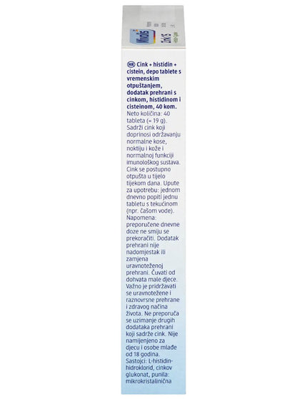 Mivolis Zink 15 + Histidin + Cystein Tabletten 40 St, 19 g