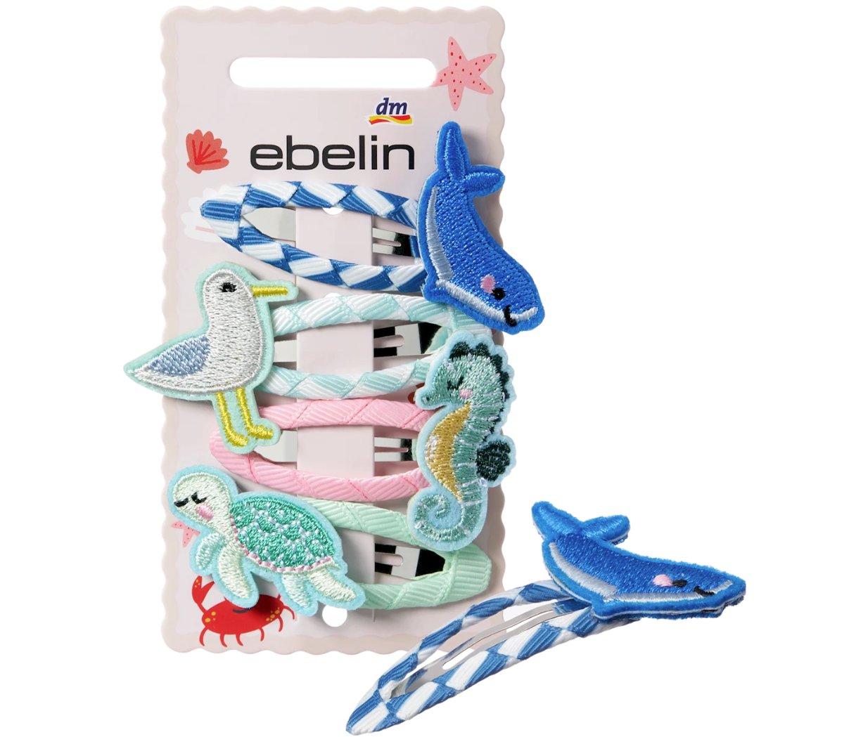 ebelin Haarclips Meerestiere, 4 St