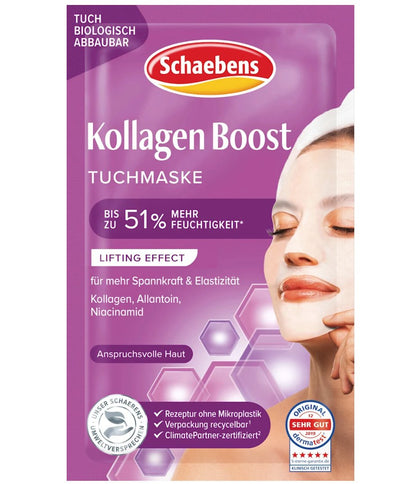 Schaebens Collagen Boost Fabric Mask, 1 pc