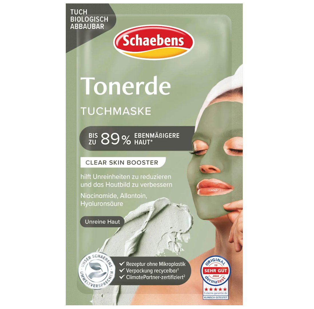 Schaebens Tuchmaske Tonerde, 1 St