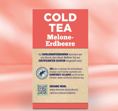 Messmer Cold Tea Melon-Strawberry 14 tea bags at 2.75 g (38.5 g)