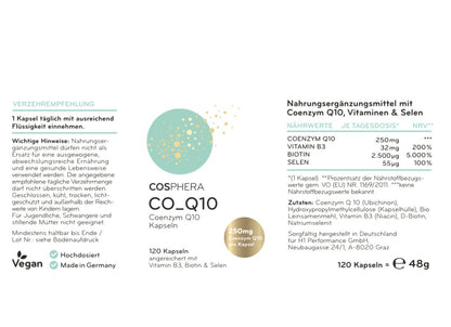 Cosphera 輔酶 Q10 膠囊 250 毫克，120 粒