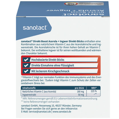sanotact 針葉櫻桃生薑棒，20支，39克