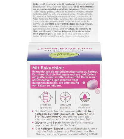 alverde NATURKOSMETIK Nachtcreme Kollagen Boost Gesichtscreme Kollagen Boost 50 ml