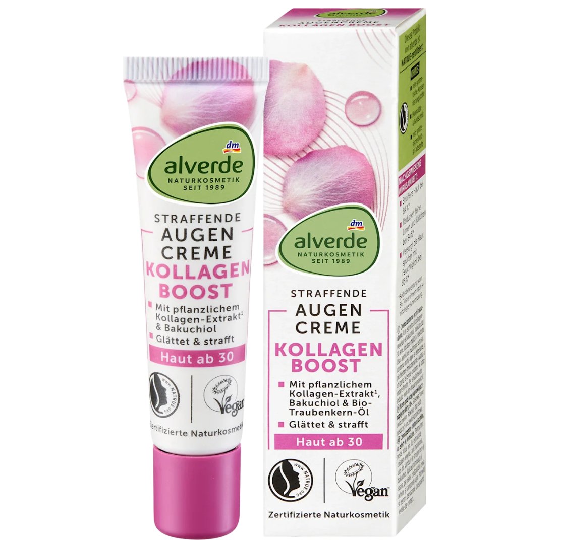 alverde NATURKOSMETIK Augencreme straffend Kollagen Boost 15 ml