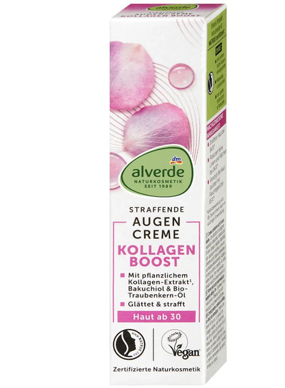 alverde NATURKOSMETIK Augencreme straffend Kollagen Boost 15 ml