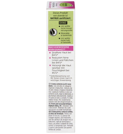 alverde NATURKOSMETIK Augencreme straffend Kollagen Boost 15 ml