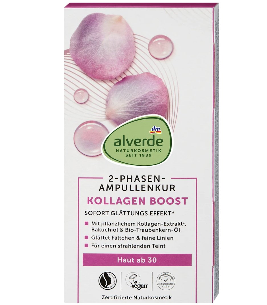 alverde NATURKOSMETIK Ampullenkur Kollagen Boost  (7x2 ml), 14 ml