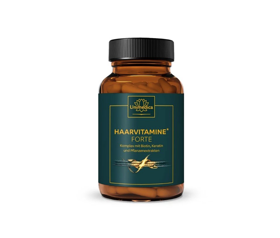 Unimedica Hair Vitamins Forte - Complex with Biotin, Vitamins, and Keratin, 180 Capsules