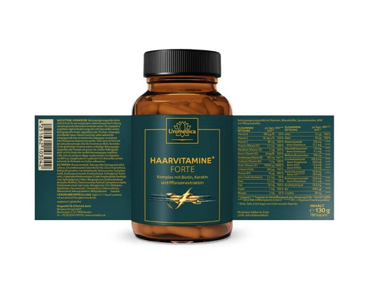 Unimedica Haarvitamine forte - Komplex mit Biotin, Vitaminen und Keratin, 180 Kapseln