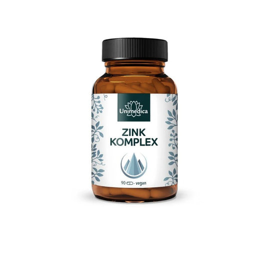 Unimedica Zinc Complex - 3 Forms - 25 mg Zinc per daily dose, 90 Capsules