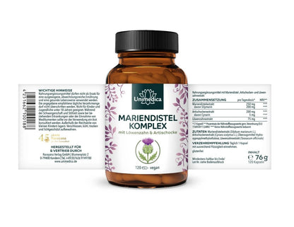 Unimedica 護肝複合膠囊｜乳薊＋朝鮮薊＋蒲公英萃取｜120 顆