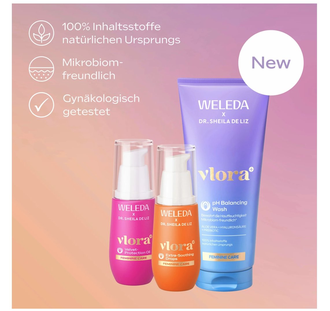 Weleda Vlora Intimpflege Waschlotion – 200 ml, Made in Germany, Weleda AG