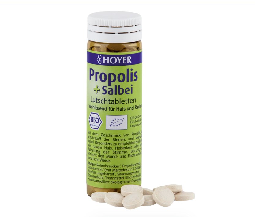 HOYER Propolis + Salbei Lutschtabletten 60 Stück
