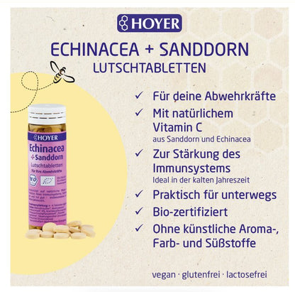 HOYER Echinacea + Sanddorn Lutschtabletten 60 Stück