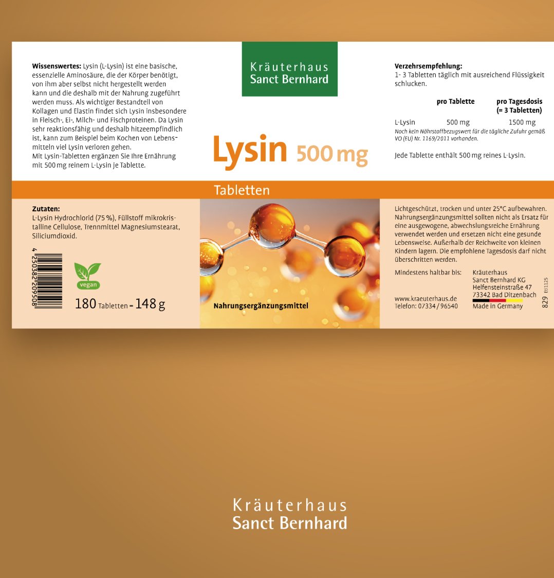 Sanct Bernhard  L-Lysin-500 mg-Tabletten
