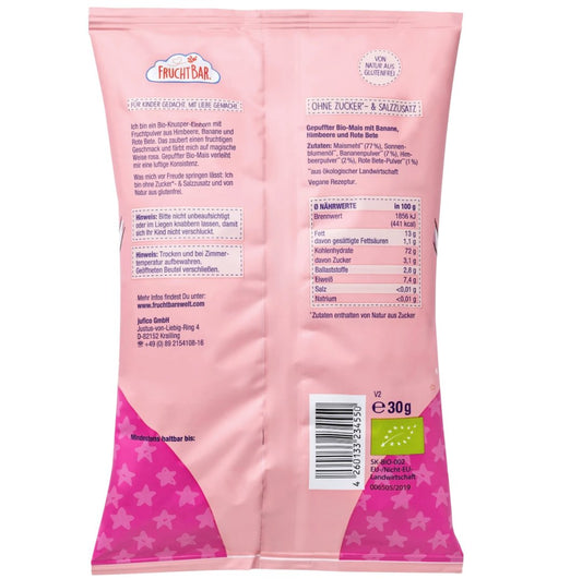 FruchtBar Bio Knusper-Einhörner mit Himbeere, Banane & Rote Bete – Kindersnack ab 12 Monaten