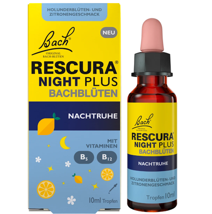 Bach RESCURA® Plus Bachblüten Nachtruhe Tropfen mit B-Vitaminen, 10 ml