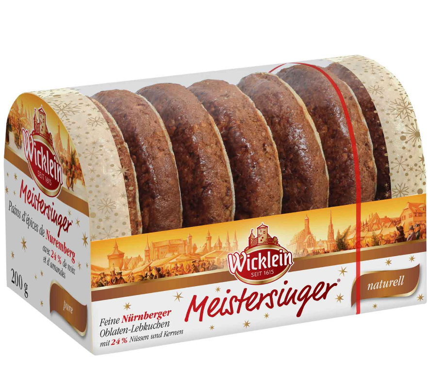 Wicklein Meistersinger Feine Nürnberger Oblaten-Lebkuchen naturell 200 g