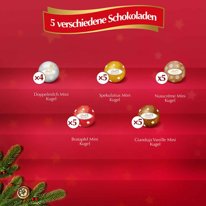Lindt Weihnachtsmarkt Mini-Tisch-Adventskalender, 115 g