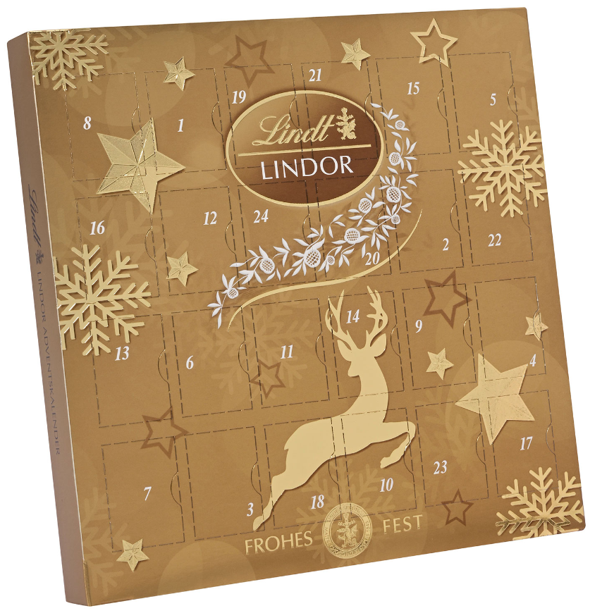 Lindt LINDOR Mini-Tisch-Adventskalender, 109 g