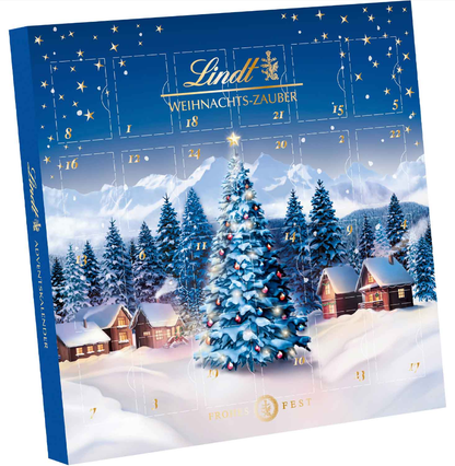 Lindt Weihnachts-Zauber Mini-Tisch-Adventskalender, 115 g
