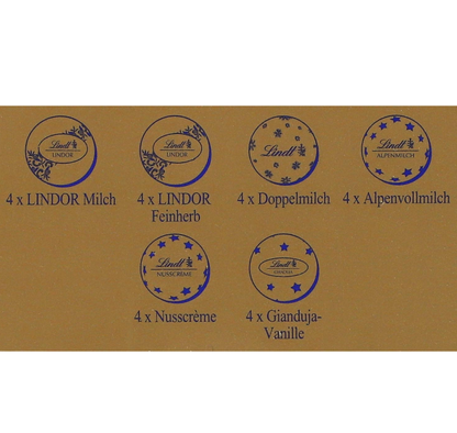 Lindt Weihnachts-Zauber Mini-Tisch-Adventskalender, 115 g