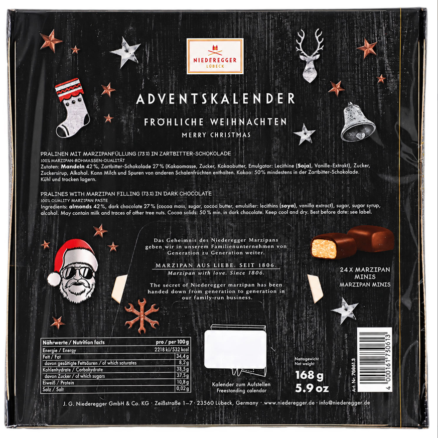 Niederegger Mini-Adventskalender Männersache, 168 g