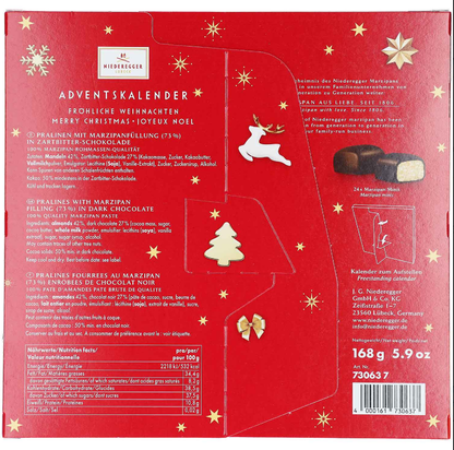 Niederegger Mini Advent Calendar Glamour, 168 g