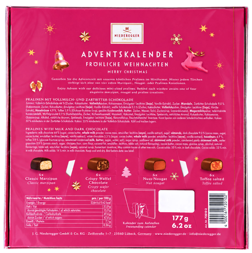 Niederegger Mini-Adventskalender Edition Glam, 177 g
