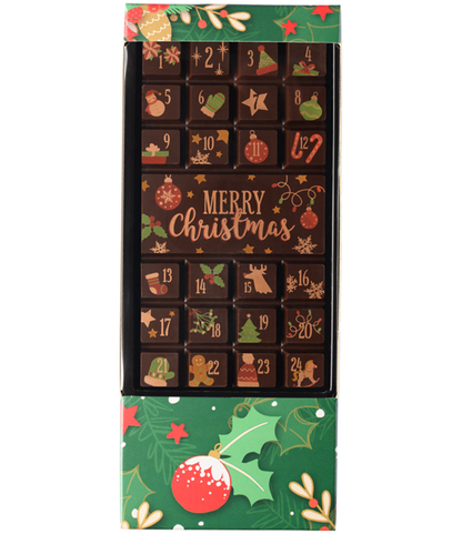 Weibler Tafel-Adventskalender klassisch Zartbitter, 70 g
