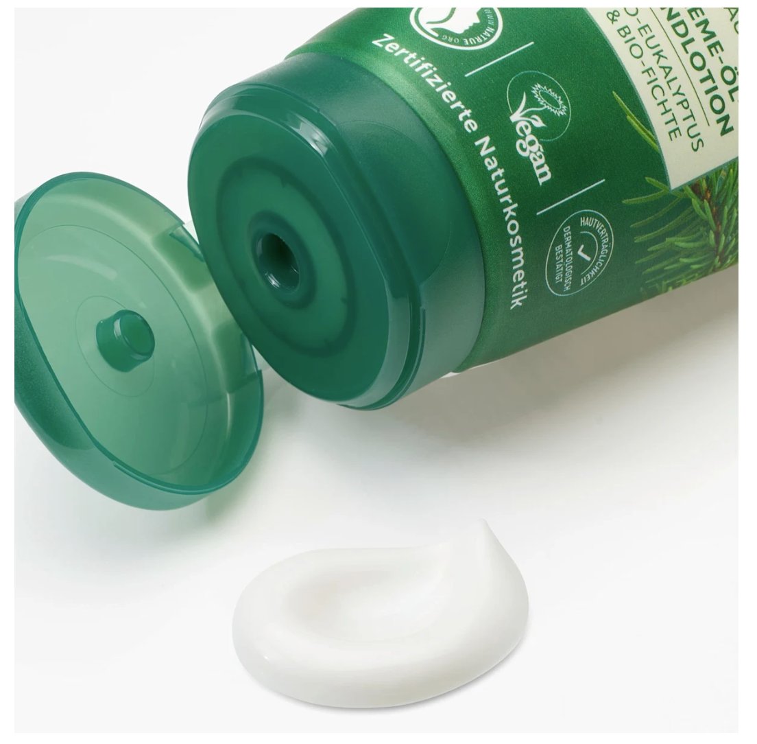 alverde NATURKOSMETIK Handcreme Waldrauschen mit Bio-Mandelöl – für strapazierte Hände – 75 ml