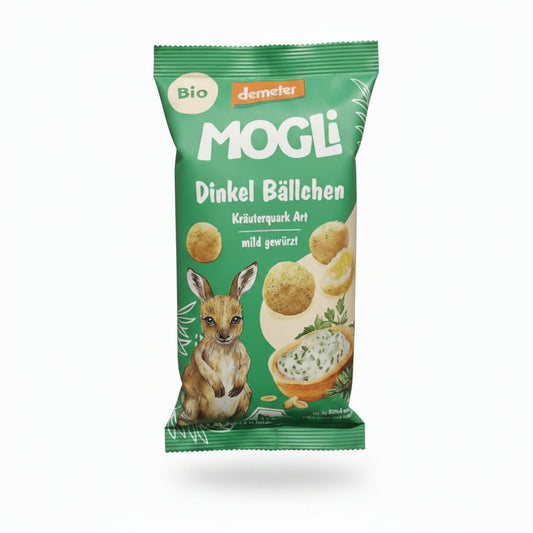 MOGLi 有機小麥佐香草奶香脆球 40g 40g（優格草本風味）｜3 歲以上兒童天然零食