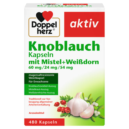 Doppelherz Knoblauch Kapseln mit Mistel + Weißdorn 480Stk.