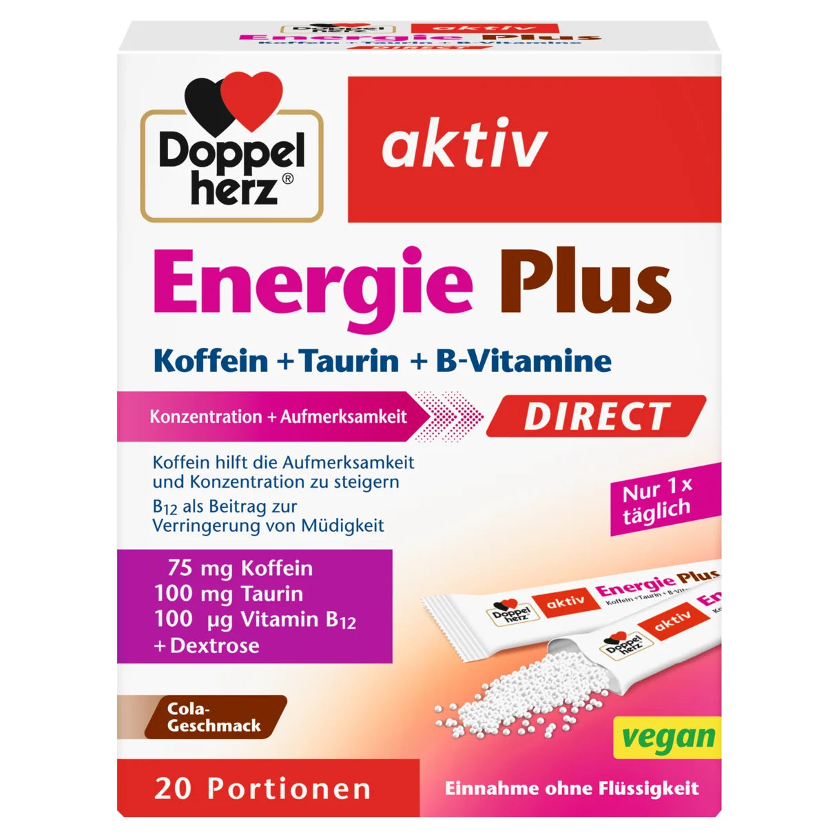 Doppelherz Energie Plus DIRECT, 20 St, 28 g