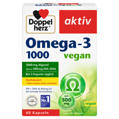 Doppelherz aktiv Omega-3 1000 vegan, 60 Kapseln