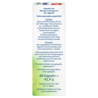 Doppelherz aktiv Omega-3 1000 vegan, 60 Kapseln