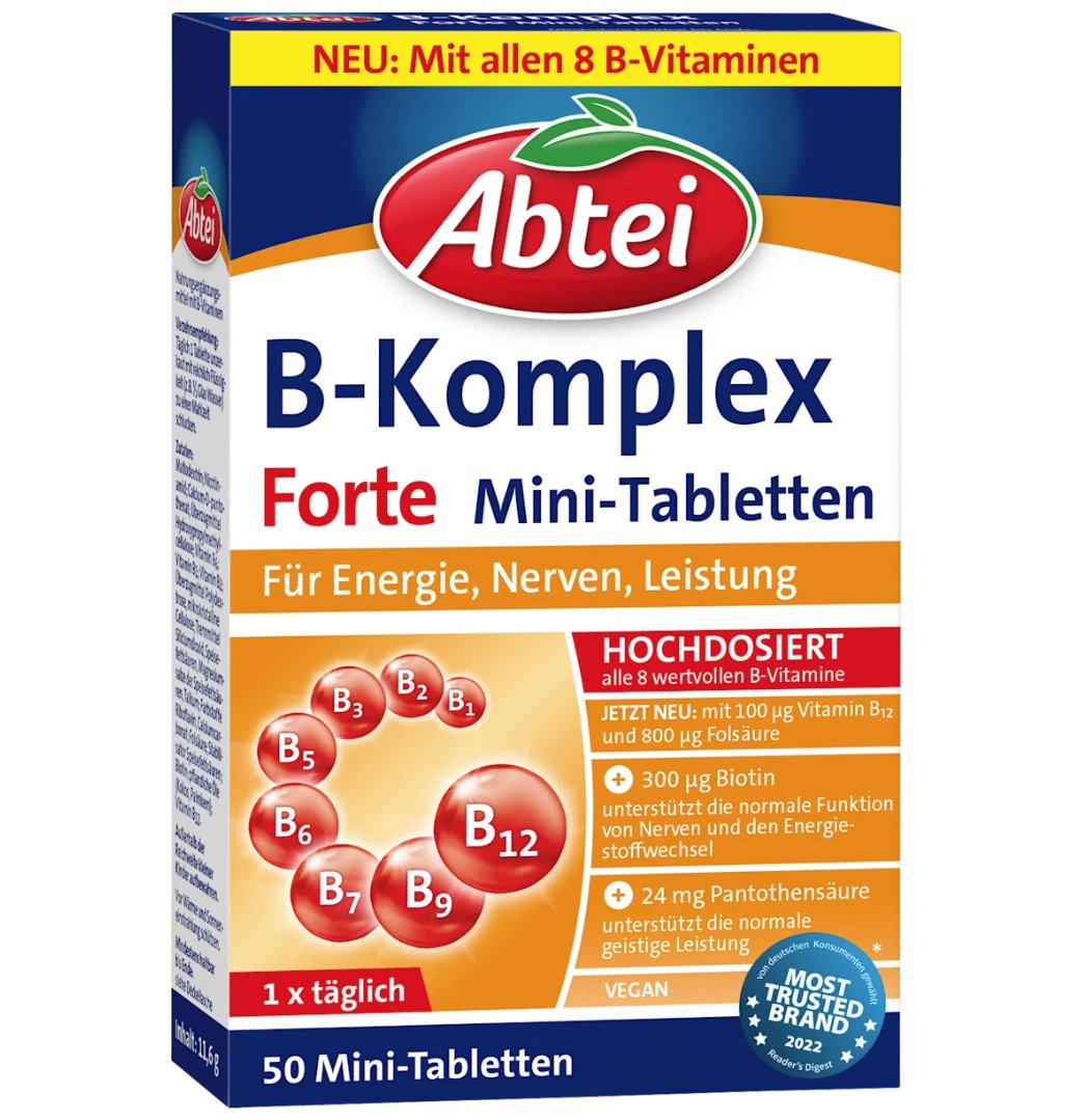 Abtei Vitamin B Komplex forte Tabletten, 50 St, 11,6 g