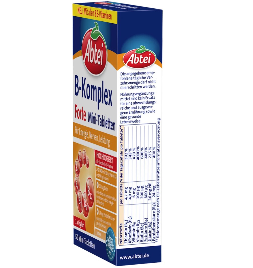 Abtei Vitamin B Komplex forte Tabletten, 50 St, 11,6 g