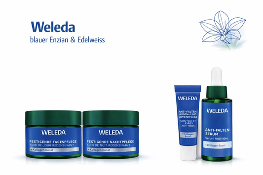 Weleda Blauer Enzian & Edelweiss Pflegeset – Anti-Falten Pflege mit Kollagen Boost