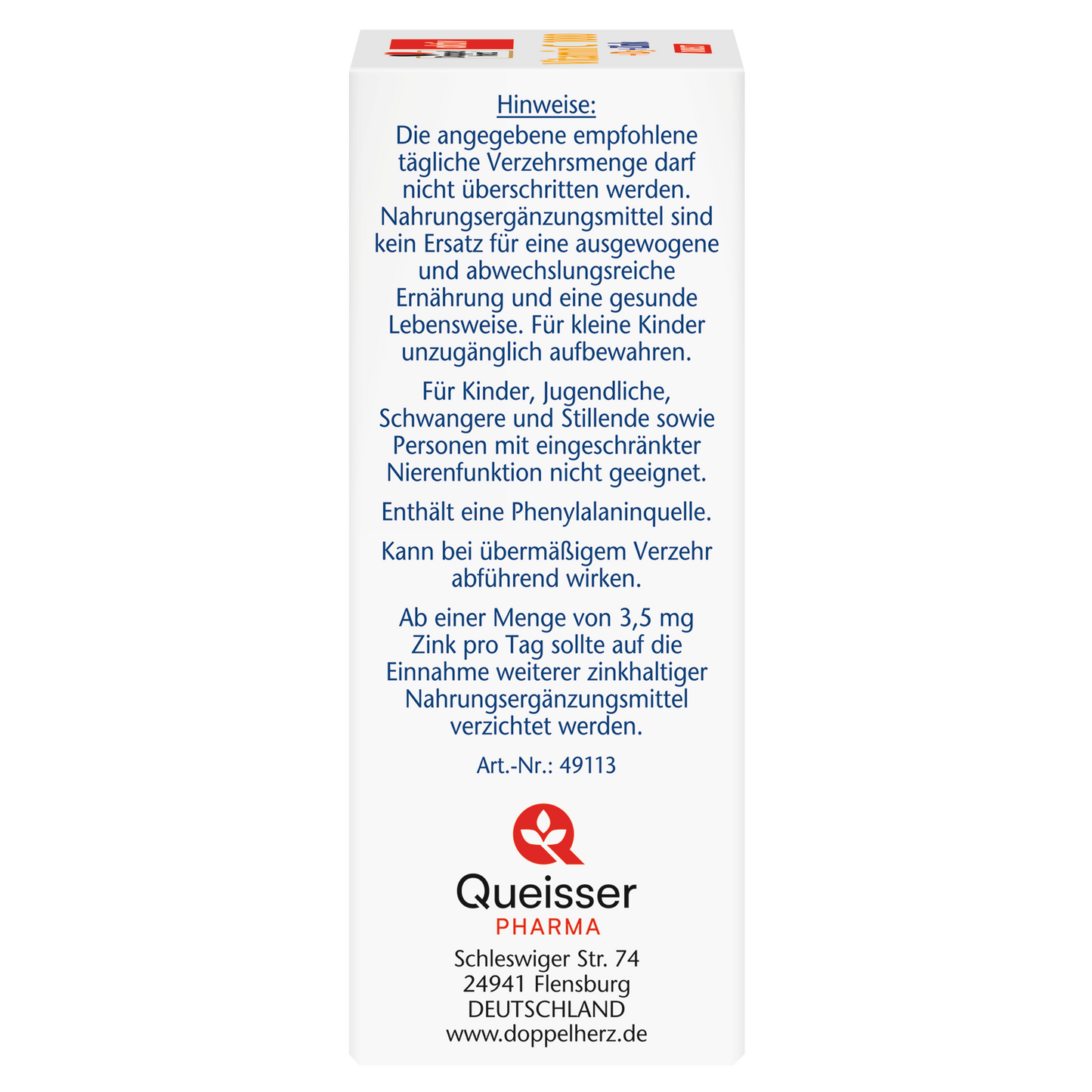 Doppelherz aktiv Vitamin C 1000 DIRECT + D3 + Zinc 20 Portion Sachets
