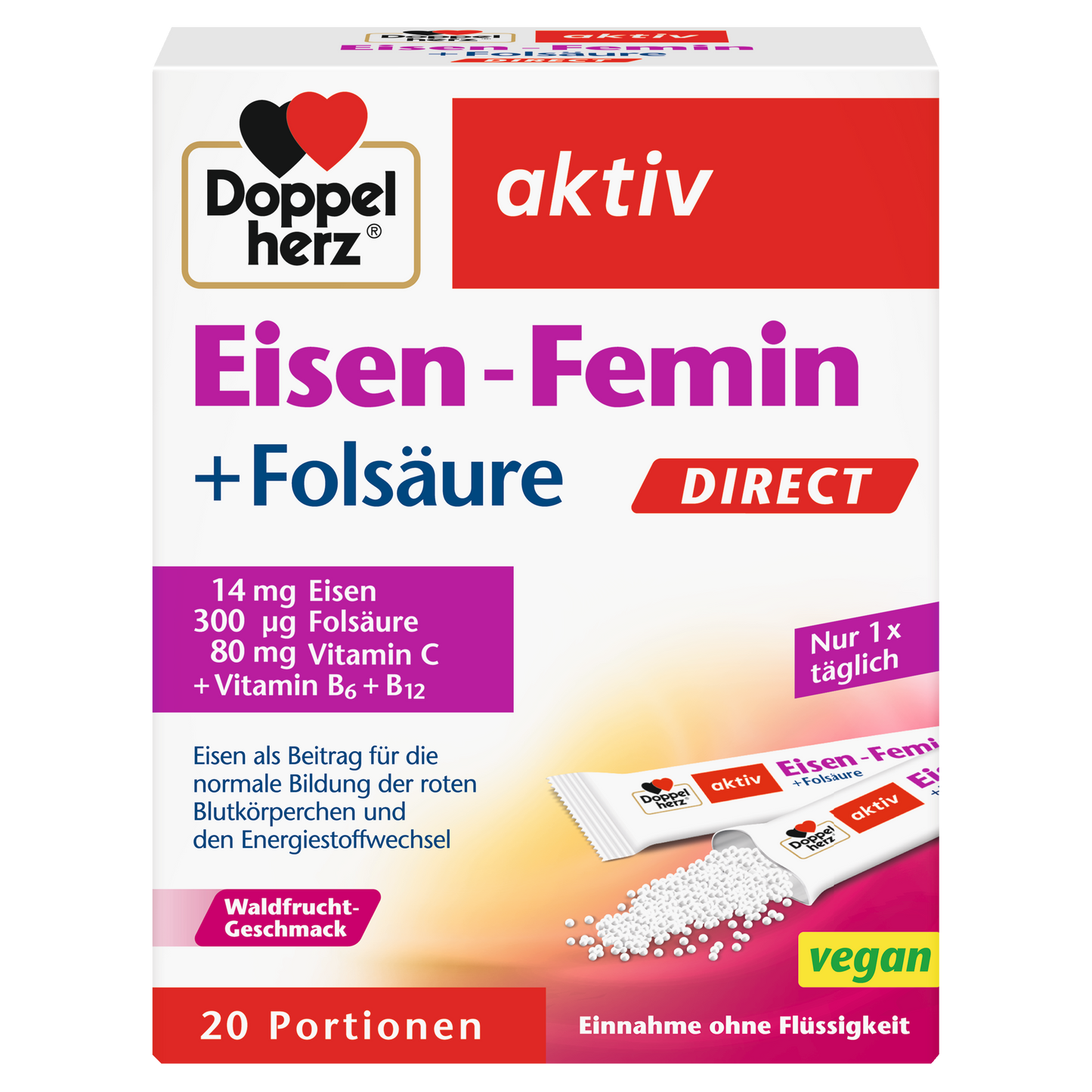 Doppelherz Iron-Femin DIRECT, 20 pcs, 22 g