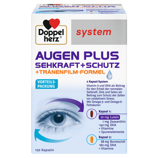 Doppelherz system Augen Plus Sehkraft + Schutz + Tränenfilm-Formel 120 St